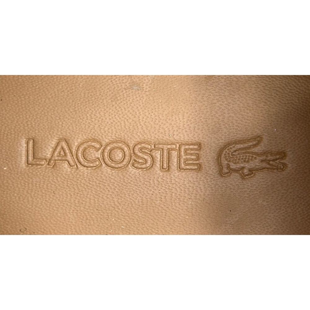 Lacoste L.12.12 118 Unlined Camel Brown Leather Casual Sneakers 7 - Picture 7 of 10